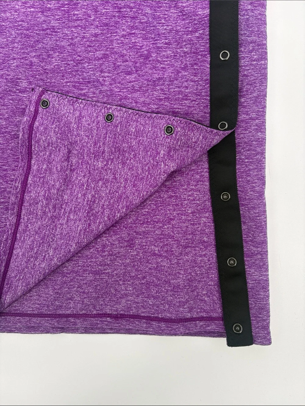 lululemon athletica Purple Knit Neck/Shoulder Wrap with Black Snap Trim